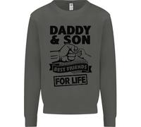 Daddy E Figlio Migliori Amici Felici Giornata Del Padre Felpa Per Bambini