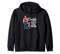 Daddy Is Son's First Friend Son To Dad Funny Fathers Day Felpa con Cappuccio