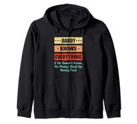 Daddy Knows Everything for Dad Funny Fathers Day Felpa con Cappuccio