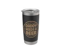 Daddy Needs A Beer Bicchiere termico in acciaio inox doppia parete