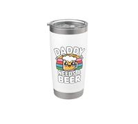 Daddy Needs A Beer Bicchiere termico in acciaio inox doppia parete
