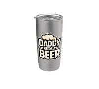 Daddy Needs A Beer Bicchiere termico in acciaio inox doppia parete