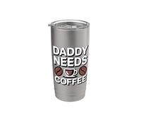 Daddy Needs A Coffee Bicchiere termico in acciaio inox doppia parete