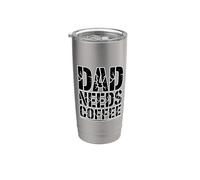 Daddy Needs A Coffee Bicchiere termico in acciaio inox doppia parete