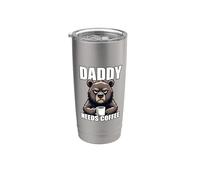 Daddy Needs Coffee Bicchiere termico in acciaio inox doppia parete