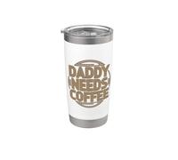 Daddy Needs Coffee Bicchiere termico in acciaio inox doppia parete