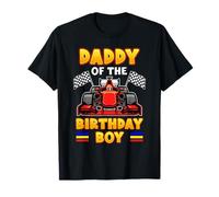 Daddy Of The Birthday Boy Race Car Son Birthday Maglietta