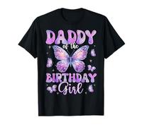 Daddy Of The Birthday Girl Butterfly Family Matching Maglietta