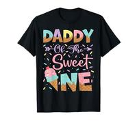 Daddy Of The Sweet One Ice Cream 1 ° compleanno ragazza Maglietta
