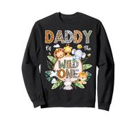 Daddy of The Wild One First Birthday Safari Animale della Giungla Felpa