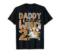 Daddy of The Wild & Two Safari Jungle per Il 2° Compleanno Maglietta