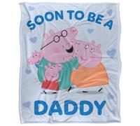 Daddy Pig Soon To Be Coperta super morbida al tatto setoso - 152 x 127 cm