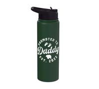 Daddy Promoted to Daddy for the Best Papà Stainless Steel Insulated Water Bottle