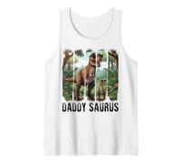 Daddy Saurus Brushstroke Design Dino Island Dad Look Canotta