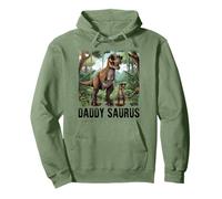 Daddy Saurus Brushstroke Design Dino Island Dad Look Felpa con Cappuccio