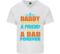 Daddy Un Papà Per Sempre Divertente Maglietta In Cotone A V Per Festa Del Papà