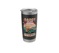 Daddy You Are As Fast As Struthiomimus Dinosaur Fathers Day Bicchiere termico in acciaio inox doppia parete