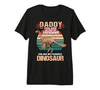 Daddy You Are As Fast As Struthiomimus Dinosaur Fathers Day Maglietta Premium