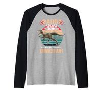 Daddy You Are As Smart As Velociraptor Dinosaur Fathers Day Maglia con Maniche Raglan