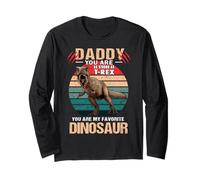 Daddy You Are As Strong As T Rex Dinosaur Fathers Day Maglia a Manica