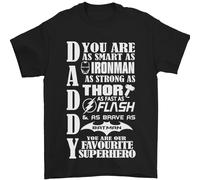 Daddy's Favourite Supereroe Festa Del Papà Uomo T-Shirt 100% Cotone