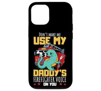 Daddy's Firefighter Voice Proud Kids - Camion dei pompieri a forma di dinosauro Custodia per iPhone 12/12 Pro