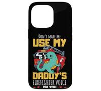 Daddy's Firefighter Voice Proud Kids - Camion dei pompieri a forma di dinosauro Custodia per iPhone 13 Pro