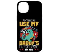 Daddy's Firefighter Voice Proud Kids - Camion dei pompieri a forma di dinosauro Custodia per iPhone 14 Plus