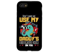 Daddy's Firefighter Voice Proud Kids - Camion dei pompieri a forma di dinosauro Custodia per iPhone SE (2020) / 7/8
