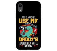 Daddy's Firefighter Voice Proud Kids - Camion dei pompieri a forma di dinosauro Custodia per iPhone XR