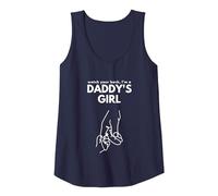 Daddy's Girl Watch Your Back, Regalo per Padre e Figlia Canotta, Donna, Navy, XXL