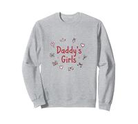 Daddys Girls Carino Principessa Farfalla Cuore Regalo Felpa, Unisex per Adulti, Grigio Melange, XXL