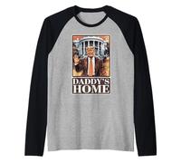 Daddys Home Casa Bianca Trump riprende l'America Patriot USA Maglia con Maniche Raglan