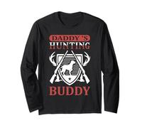 Daddy's Hunting Buddy Hunter Life Adventure Nature Lover Maglia a Manica
