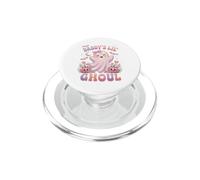 Daddy's Lil' Ghoul Funny Pastel Pink Ghost Halloween Graphic PopSockets PopGrip per MagSafe