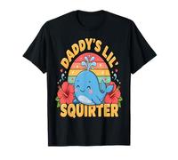 Daddy's Lil' Squirter Carino Balena papà Figlia Maglietta