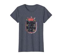 Daddy's Little Birthday Girl Dad of The Birthday Girl Crown Maglietta, Donna, Pervinca, L