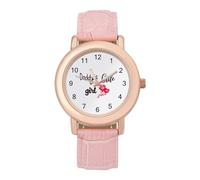 Daddys Little Girl - Orologio da polso da donna, elegante, analogico, al quarzo, con cinturino in pelle, Stile:, regular, Cinturino