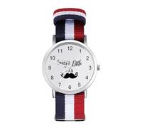Daddy's Little Man Beard Orologio sportivo per uomo donna cinturino in nylon orologio da polso analogico al quarzo, Stile:, regular