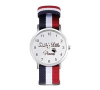 Daddy's Little Princess, orologio sportivo per uomo e donna, cinturino in nylon, orologio analogico al quarzo, Stile:, regular