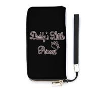 Daddy's Little Princess Portafoglio sottile da donna borsa lunga carino pochette da polso borsetta porta carte, Stile:, 20x10.5cm