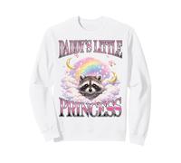Daddy's Little Princess Raccoon Rainbow Bootleg Y2K Felpa