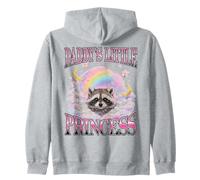 Daddy's Little Princess Raccoon Rainbow Bootleg Y2K Felpa con Cappuccio