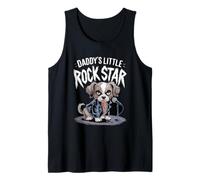 Daddy's Little Rock Star Puppy Microfono Abbigliamento Canotta