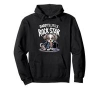 Daddy's Little Rock Star Puppy Microfono Abbigliamento Felpa con Cappuccio