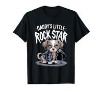 Daddy's Little Rock Star Puppy Microfono Abbigliamento Maglietta