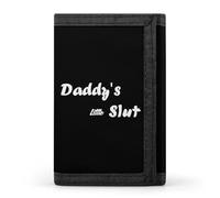 Daddy's Little Slut - Portafogli a tre ante con porta carte di credito, 8 scomparti, portachiavi, finestra per foto, per uomini e donne, Stile-36, Taglia unica, Per tutte le stagioni