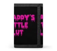 Daddy's Little Slut - Portafogli con stampa a tre pieghe, tasca frontale, con scomparti per carte di credito, per uomo e donna, Stile:, Taglia unica