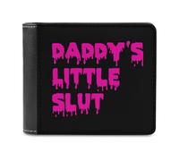 Daddy's Little Slut - Portafogli stampati con tasca frontale morbida e sottile, con porta carte di credito, per uomini e donne, 11,4 x 8,9 cm, Stile:, Taglia unica