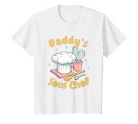 Daddy's Little Sous Chef Body Baby Cooking Baby Shower Maglietta
